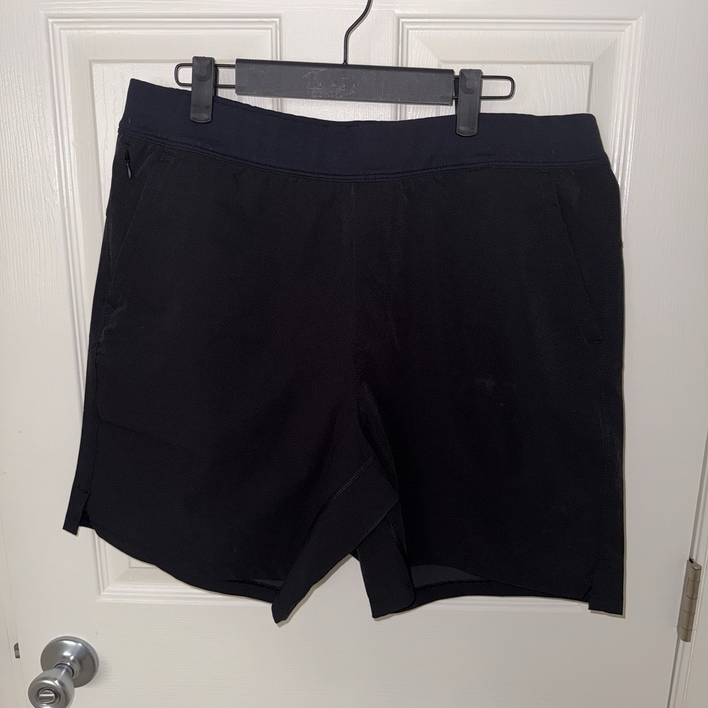 Public Rec Shorts Mens 36 Black Performance Drawstring Elastic 7" Golf Gym
